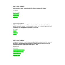 NR 509 Week 3, 4, 5 and 6 Weekly Group Study