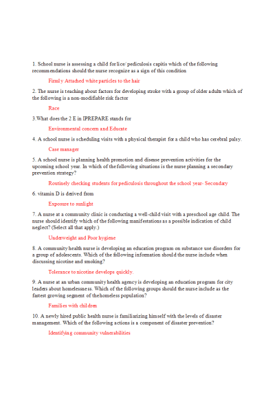 NR 442 Week 6 Exam 2