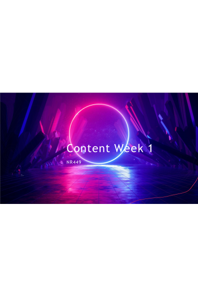 NR 449 Week 1 Quiz Content PowerPoint