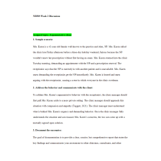 NR 509 Week 2 Discussion; Assigned Topic- Argumentative Client