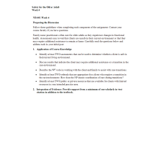 NR 601 Week 4 Discussion; Safety for the Older Adult