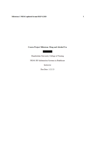 NR 361 Week 2 Course Project Milestone 1 - Drug and Alcohol Use