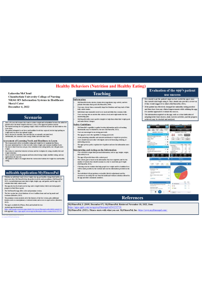 NR 361 Week 6 Course Project Milestone 3; Healthy Behaviors (Nutrition and Healthy Eating)