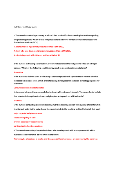 NR 228 Week 8 Final Exam