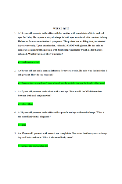 NR 511 Week 3 Quiz