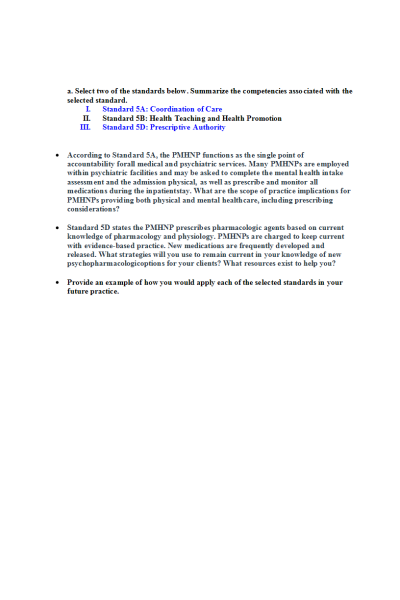 NR 548 Week 2 Discussion; Standard 5A Coordination of Care, Standard 5D Prescriptive Authority