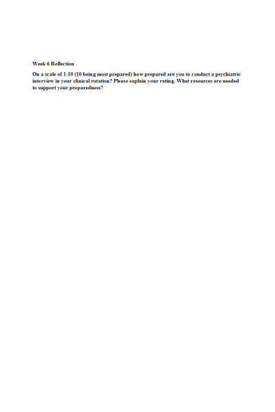 NR 548 Week 6 Reflection on Learning