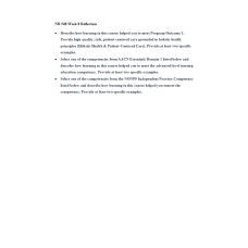 NR 548 Week 8 Reflection on Learning
