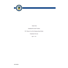 NR 601 Week 5 Assignment; Standardized Procedure Worksheet - Urinary incontinence (UI)