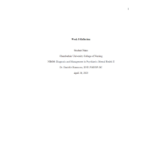 NR 606 Week 8 Reflection on Learning
