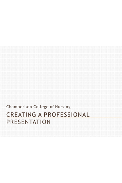 xNR 505NP Creating Professional Presentation