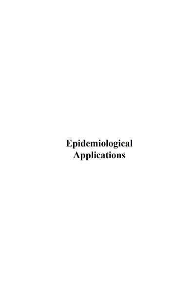 Epidemiological Applications