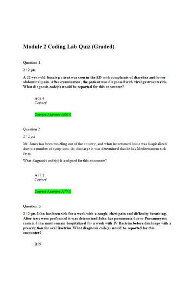 HIT 205 Module 2 Coding Lab Quiz (Graded)