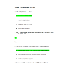 HIT 205 Module 2 Lecture Quiz (Graded)