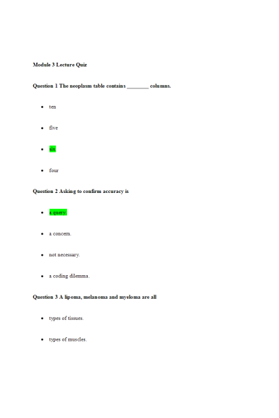 HIT 205 Module 3 Lecture Quiz