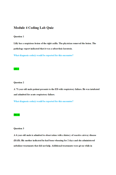 HIT 205 Module 4 Coding Lab Quiz