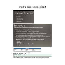 HIT 205 Module 4 MSDRG Assessment