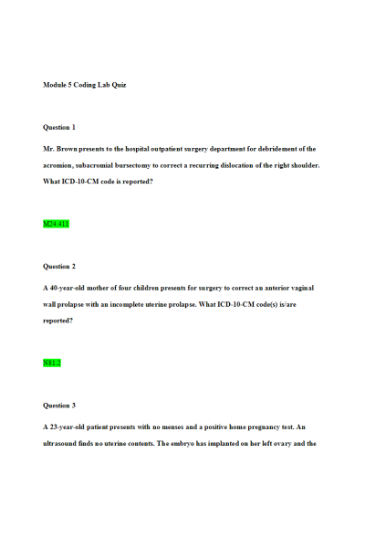 HIT 205 Module 5 Coding Lab Quiz