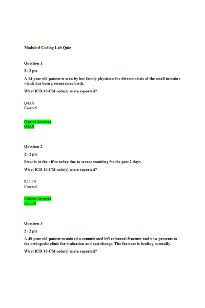 HIT 205 Module 6 Coding Lab Quiz