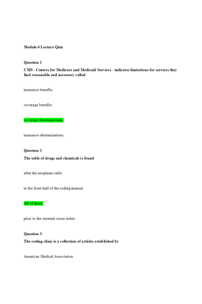 HIT 205 Module 6 Lecture Quiz
