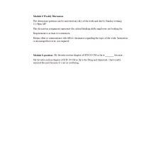 HIT 205 Module 6 Weekly Discussion