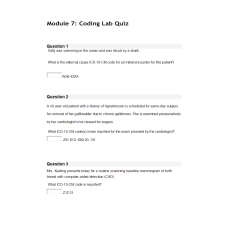 HIT 205 Module 7 Coding Lab Quiz