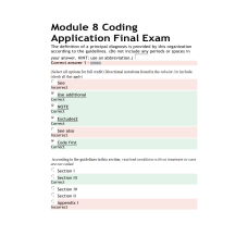 HIT 205 Module 8 Coding Application Final Exam