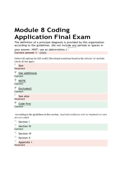 HIT 205 Module 8 Coding Application Final Exam