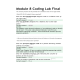 HIT 205 Module 8 Coding Lab Final