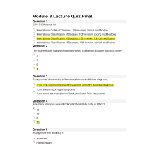 HIT 205 Module 8 Lecture Quiz Final