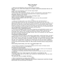 NR 601 Week 8 Final Review Practice Questions