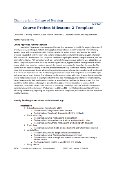 NR 361 Week 4 Assignment; Course Project - Milestone 2 Template