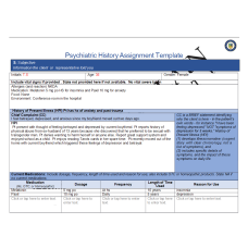 NR 548 Week 4 Psychiatric History Assignment Template (Initials; T.S)