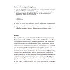 NR 715 Week 1 Discussion; The Theory- Practice Gap and Nursing Research - Kolcaba s Comfort Theory