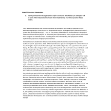 NR 715 Week 7 Discussion; Stakeholders
