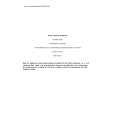 NR 601 Week 3 Endocrine System iHuman Reflection on Case Regina Ricardo