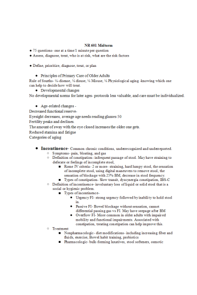 NR 601 Week 4 Midterm Review with Book Notes