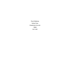 NR 601 Week 8 Reflection