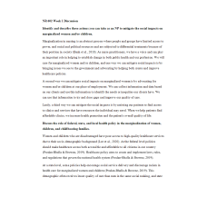 NR 602 Week 1 Discussion Question