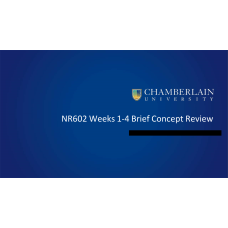 NR 602 Week 4 Concept Review (Week 1-4)
