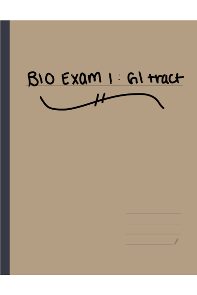 BIOS 256 Week 3 Digestive Tract Exam 1 Review