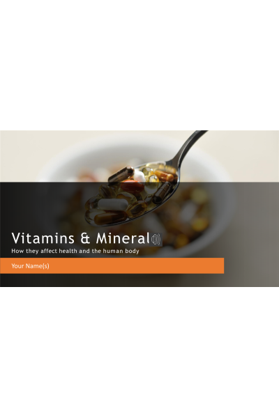 Group Project Presentation - Vitamins & Minerlas