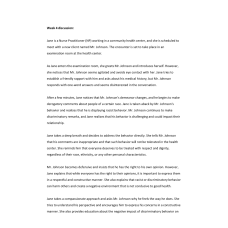 NR 509 Week 4 Discussion; Client Challenges - Client with racist or discriminatory behavior