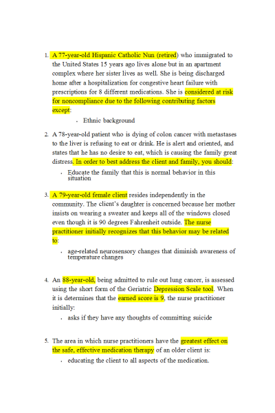 NR 548 Week 6 Exam 3