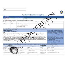 NR 548 Week 6 Psychiatric Interview Documentation Assignment Template (Initials; K