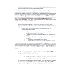 NR 548 Week 8 Assignment; Reflection on Learning