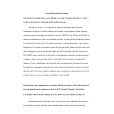 NR 548 Week 8 Assignment; Reflection on Learning