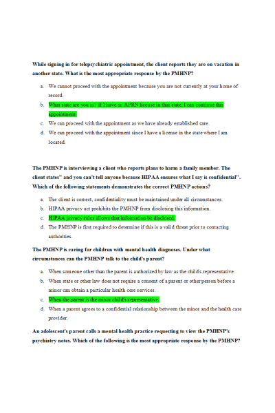 NR 548 Week 8 Exam 4 - Real Exam Questions Compilation