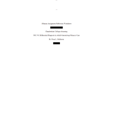 NR 576 Week 2 iHuman Assignment Cultural Reflection Worksheet
