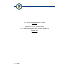 NR 576 Week 3 iHuman Assignment Reflection Worksheet